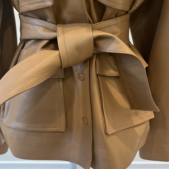 REMAIN BIRGER CHRISTENSEN Eilera Belted Leather Shacket size 2 - Picture 6 of 15
